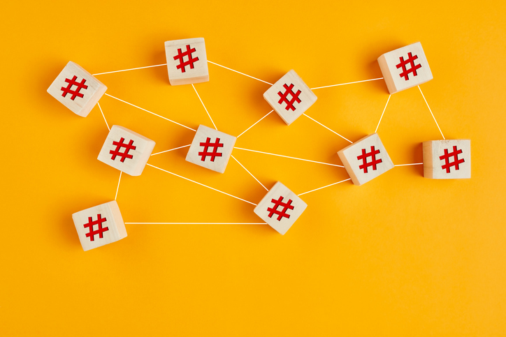 Hashtags help connect potential buyers with a real estate agent.